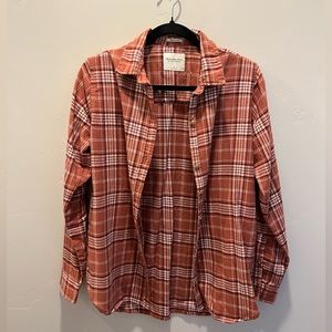 ABERCROMBIE &FITCH ORANGE FLANNEL
